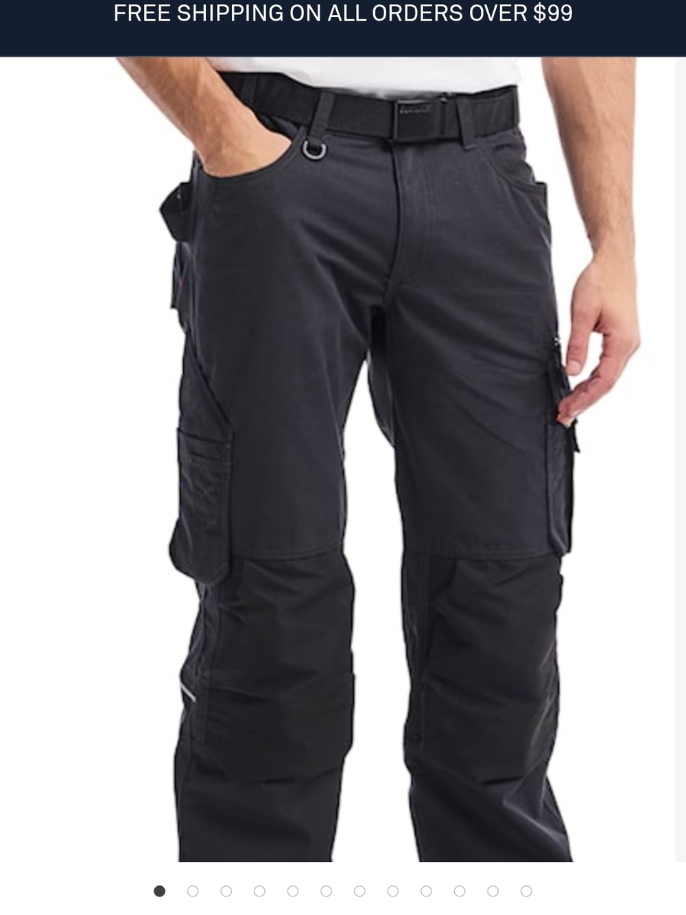 Men's Black Tactical Cargo Pants with Utility Pockets